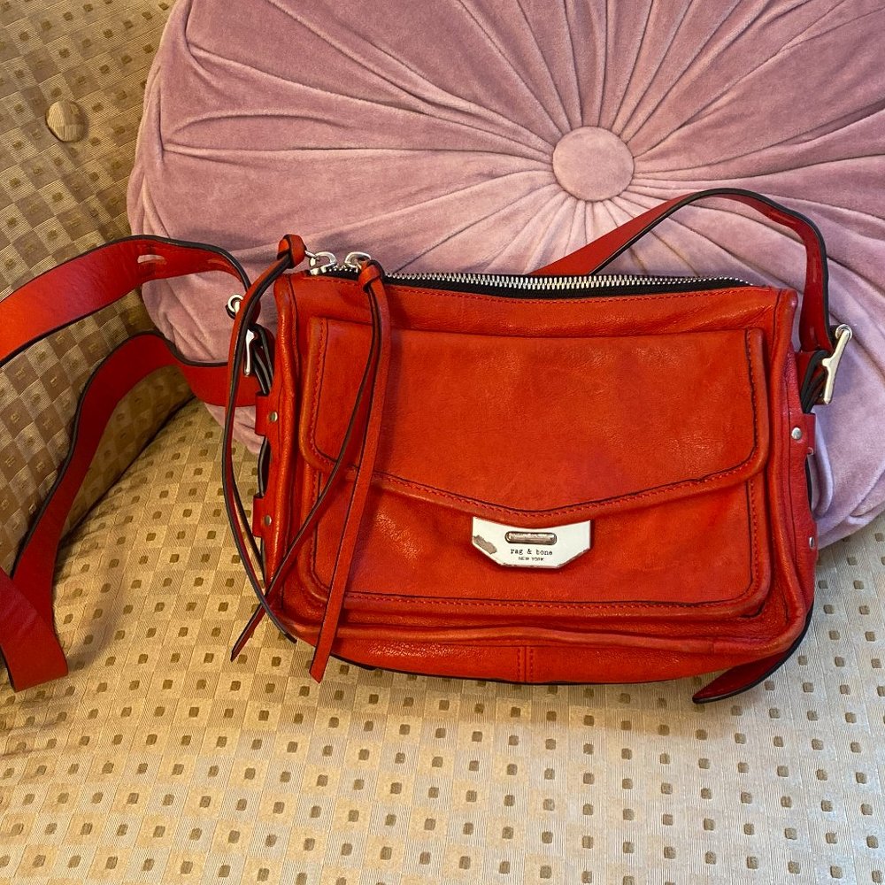 rag & bone Red Field Messenger Bag